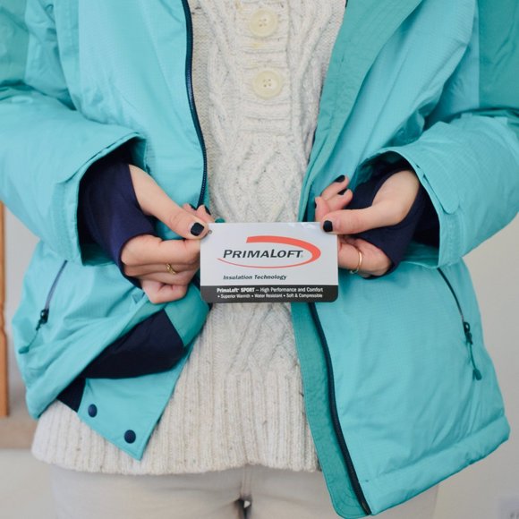 Land's End Bright Teal Winter Jacket - Picture 2 of 4